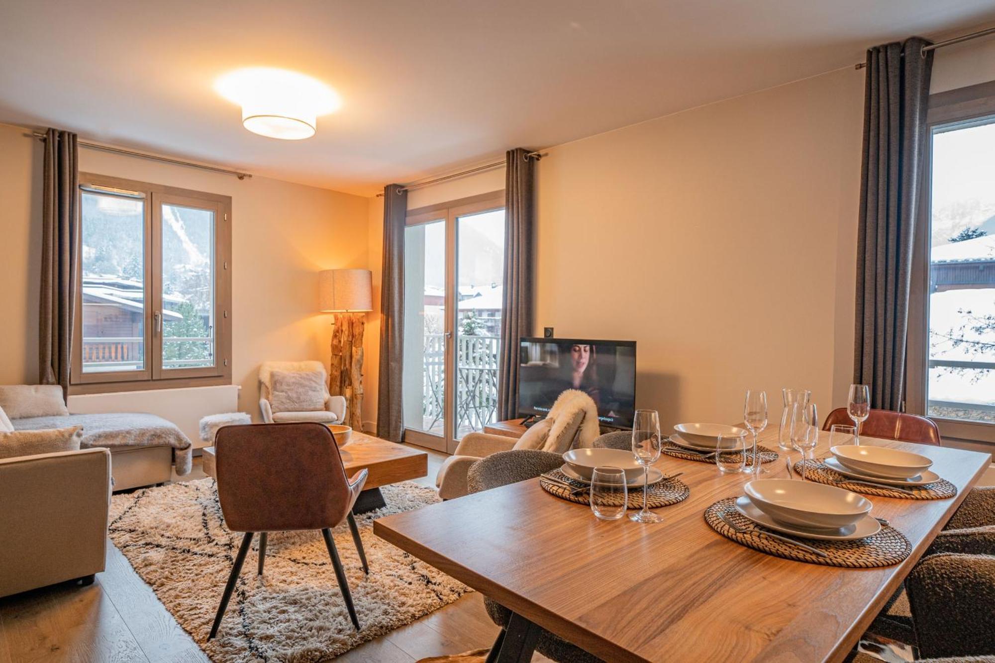 Perle Blanche - Brand New 2 Bedroom Apartment Perfectly Located Chamonix Eksteriør billede